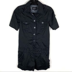 Sanctuary Clothing Black Romper with Button Design